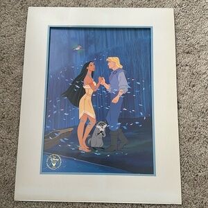DISNEY STORE POCAHONTAS Lithograph 1995